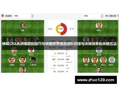破解CBA失误难题的技巧与策略探索提高球队控球与决策效率的关键方法